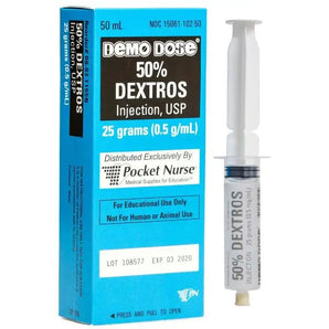 Demo Dose Dextros 50% 50mL - For Training Use Only