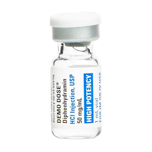 Demo Dose DiphenhydrAMIN Benadryl 50mg/mL - For Training Use Only