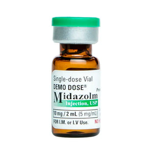 Demo Dose Midazolm Versed 10mg/2mL (5mg/mL) - For Training Use Only
