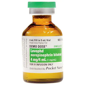 Demo Dose Simulated Levophd Norepinephrine Bitartrate - For Training Use Only