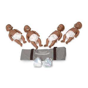 Nasco Sani Baby CPR Manikin (4 Pack) with Carry Bag – Black