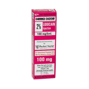 Demo Dose Emergency Medication -Lidocain- For Training Use Only