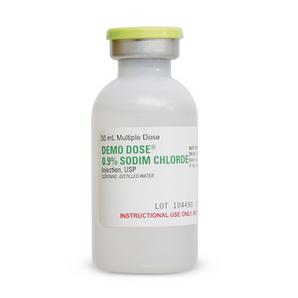 Demo Dose 0.9% Sodium Chlorde Injection Bacteriostatic - 30 ml- For Training Use Only