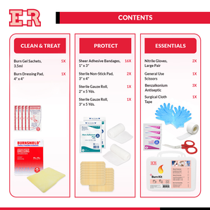 Basic Burn Kit with Burn Gel & Dressings