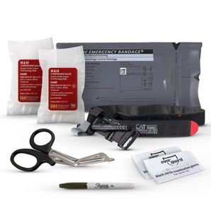 Red Tactical Trauma Kit with SOF Tourniquet & Chest Seals