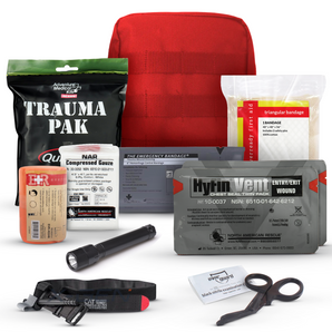 Premium IFAK Kit - Trauma Pak, CAT Tourniquet, Chest Seals