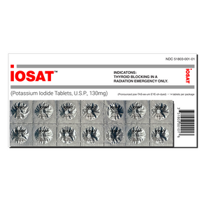 IOSAT Potassium Iodide Tablets – 130mg, 14 Count