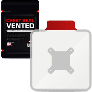 Vented Chest Seal with Quick Tear - 6.6” Square