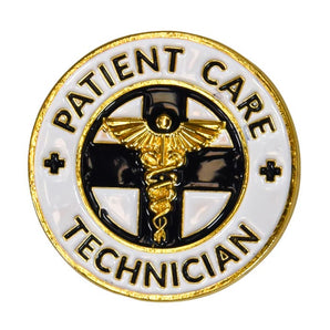 Pocket Nurse Patient Care Technician Lapel Pin -For Training Use Only