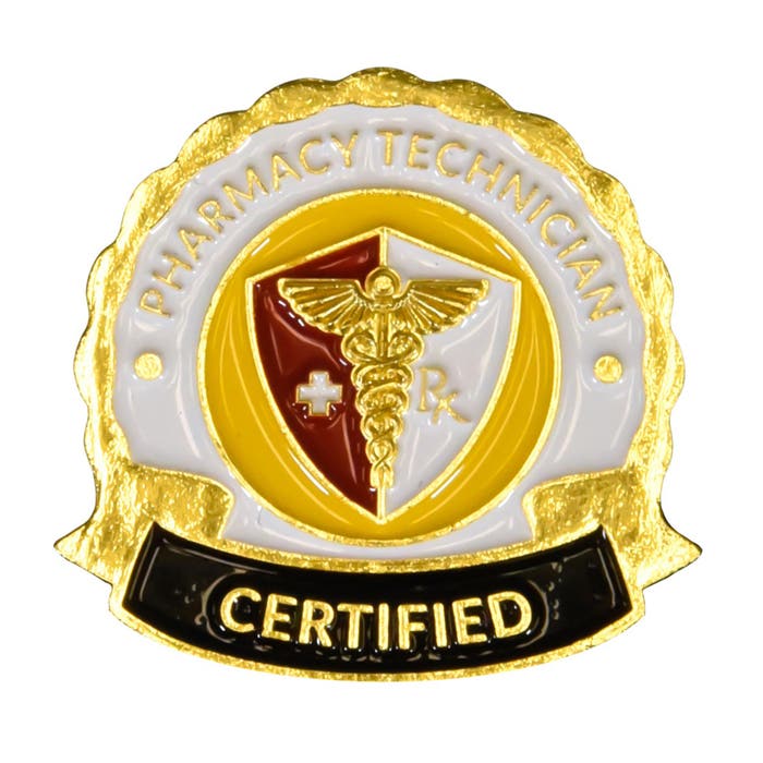 Pocket Nurse Certified Pharmacy Technician Pin -For Training Use Only ...