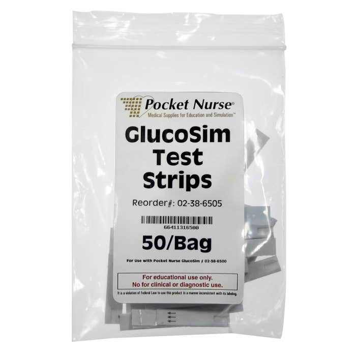 Pocket Nurse GlucoSIM™ Test Strips -For Training Use Only – MediTac Kits