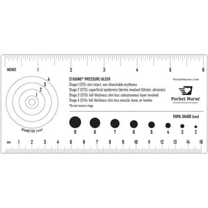 Pocket Nurse Medical Ruler, Clear Plastic -For Training Use Only