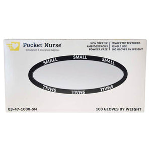Pocket Nurse Nitrile Gloves -For Training Use Only