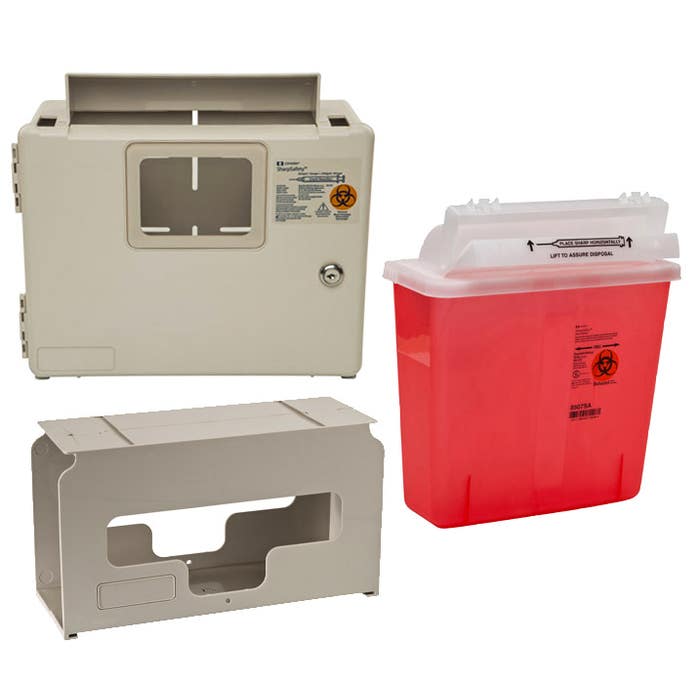 Pocket Nurse Complete Sharps System, Wall Mount -For Training Use Only ...