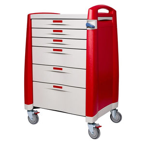 Pocket Nurse DURA Quipp Emergency Crash Cart, Six Drawer -For Training Use Only