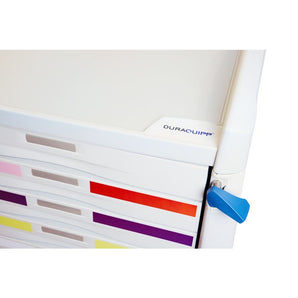 Pocket Nurse DURAQuipp Pediatric Emergency Crash Cart, 9 Drawer -For Training Use Only