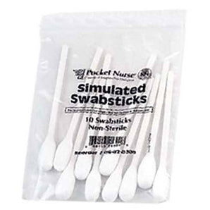 Pocket Nurse Simulated SwabSticks Dry, 4" -For Training Use Only