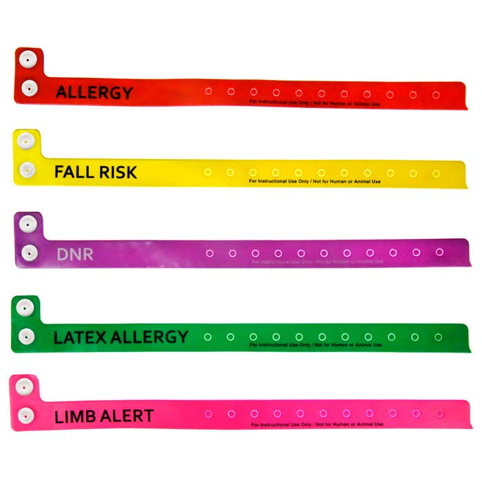 Pocket Nurse Alert Wristbands, Reusable Bundle -For Training Use Only ...