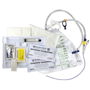 Pocket Nurse Latex-Free Closed Insert Foley Tray -For Training Use Only