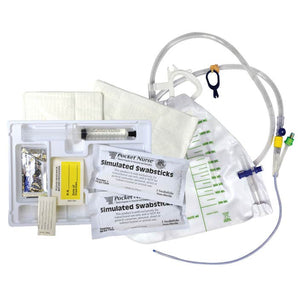 Pocket Nurse Latex-Free Closed Insert Foley Tray -For Training Use Only