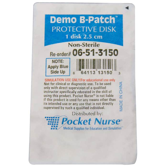 Pocket Nurse Demo B-Patch -For Training Use Only – MediTac Kits