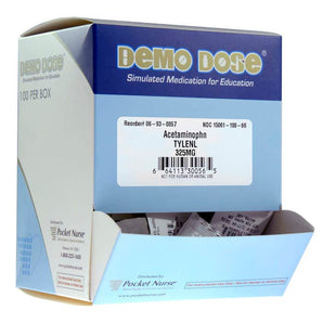 Demo Dose Acetaminophn Tylenl 325 mg -For Training Use Only
