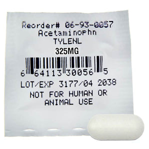 Demo Dose Acetaminophn Tylenl 325 mg -For Training Use Only