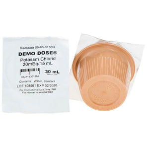 Demo Dose Potassim Chlorid 30 mL Oral Solution 20 mEq/ 15 mL -For Training Use Only