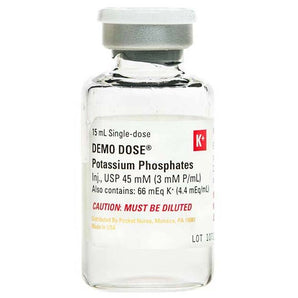 Demo Dose Potassim Phosphats 3 mM P/mL and 4.4 mEq K+/mL, 15mL -For Training Use Only