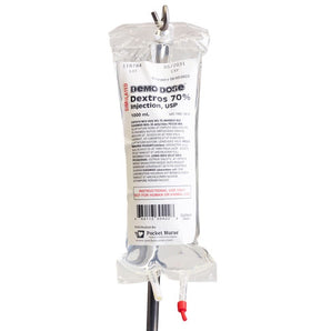 Demo Dose 70% Dextros IV Fluid 1000 mL -For Training Use Only