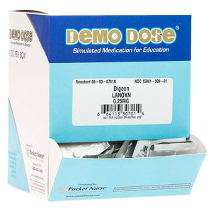 Demo Dose Digoxn (Lanoxn) 0.25mg -For Training Use Only