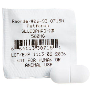 Demo Dose MetFORMN Glucophag-XR 500mg -For Training Use Only