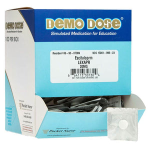 Demo Dose Escitaloprm Oxalat (Lexapr) 20 mg -For Training Use Only