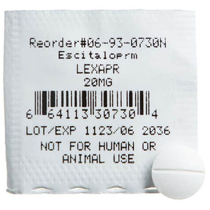 Demo Dose Escitaloprm Oxalat (Lexapr) 20 mg -For Training Use Only