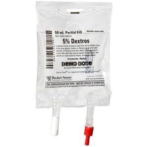 Demo Dose 5% Dextros IV Fluid -For Training Use Only