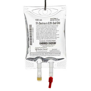 Demo Dose 5% Dextros and 0.9% Sodim Chlorid IV Fluid -For Training Use Only