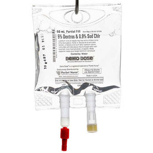 Demo Dose 5% Dextros and 0.9% Sodim Chlorid IV Fluid -For Training Use Only