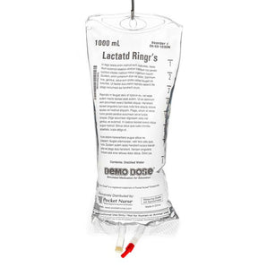 Demo Dose Lactatd Ringrs IV Fluid -For Training Use Only