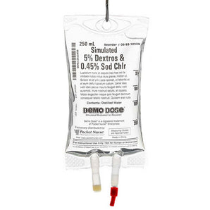 Demo Dose 5% Dextros and 0.45% NaCl IV Fluid -For Training Use Only