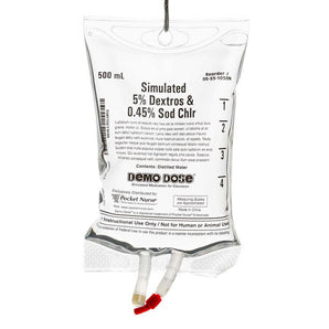 Demo Dose 5% Dextros and 0.45% NaCl IV Fluid -For Training Use Only