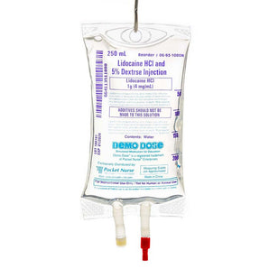 Demo Dose Lidocain HCl D5 Premix 250 mL 1 g -For Training Use Only