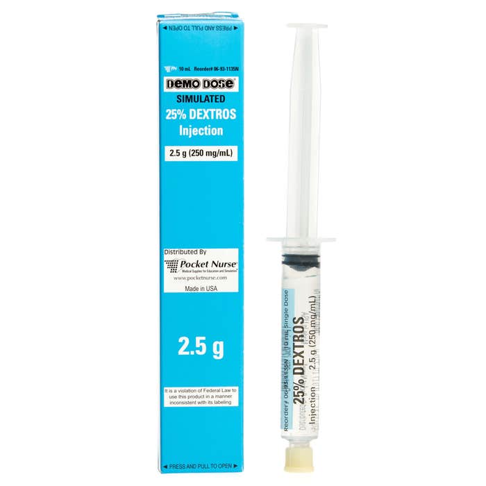 Demo Dose Dextros Injection -For Training Use Only – MediTac Kits