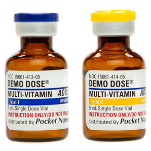 Demo Dose Mult-Vitamn Adult Vial Set - 5 mL -For Training Use Only