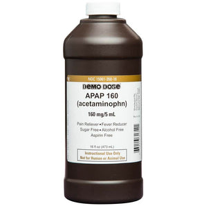 Demo Dose Apap (Acetaminophn) 160mg/5mL Pint -For Training Use Only
