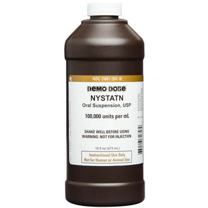 Demo Dose Nystatn 100,000 units/mL - Pint -For Training Use Only