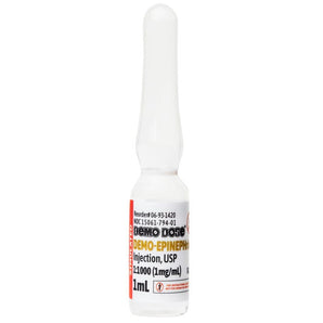 Pocket Nurse DEMO-EPINEPHrine Ampule, 1mL -For Training Use Only