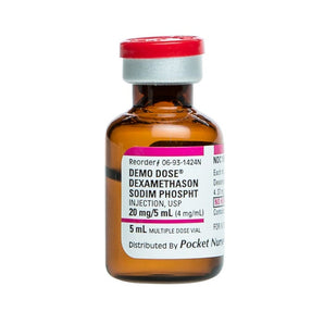 Demo Dose Dexamethasn Sodim Phospht (Decadrn) 5 mL MDV 20 mg/5 mL -For Training Use Only