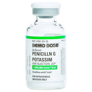 Demo Dose Penicilln G Potassim 5,000,000 units vial 20mL -For Training Use Only