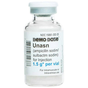 Demo Dose Unasn 1.5g/20mL powder vial -For Training Use Only