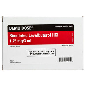 Demo Dose Simulated Levalbuterol HCL 1.25mg/3 mL -For Training Use Only
